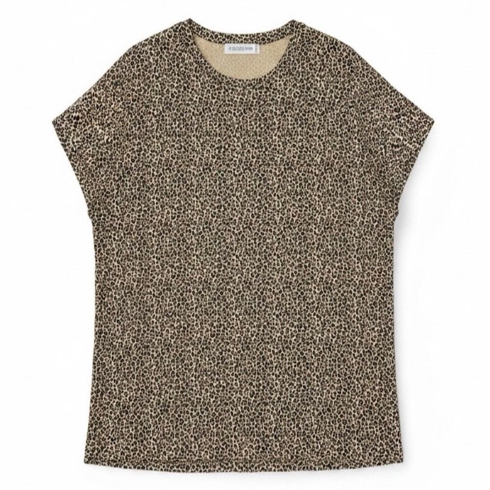 OLD NAVY Women's LOUNGE TOP Lightweight ANIMAL PRINT Tan & Black Size 2X